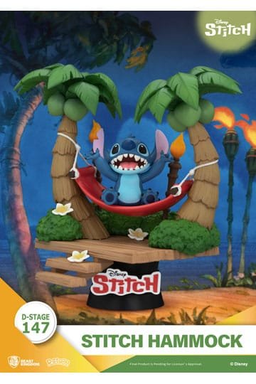 Lilo & Stitch Diorama PVC D-Stage Stitch Hammock 13 cm