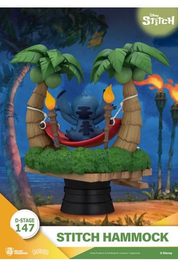 Lilo & Stitch Diorama PVC D-Stage Stitch Hammock 13 cm - Imagen 2