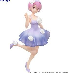 RAM FLOWER DRESS FIGURA 21 CM RE:ZERO SLIAW TRIO TRY IT FIGURE