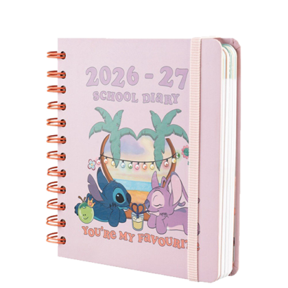 Agenda Escolar 26 27 D P M 11 Meses Disney Stitch y Angel | Agenda Oficial