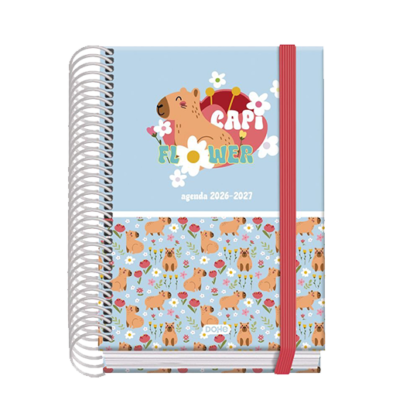 Agenda Escolar 2026 2027 Prime Día Página A6 Capi Flower | Agenda Oficial