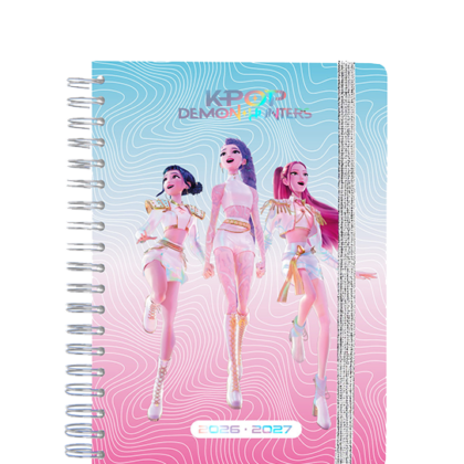 Agenda Escolar 26 27 S V A5 12 Meses KPop Demon Hunters | Agenda Oficial