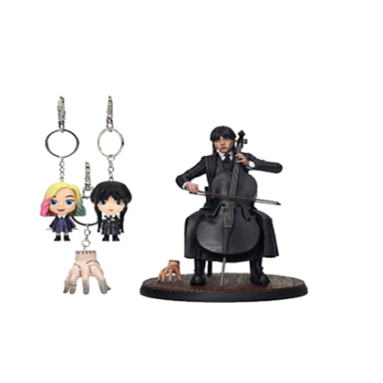 Wednesday Violonchelo Figura y Llavero Figurativo | Wednesday