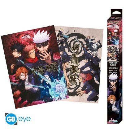 Set de pósteres chibi Jujutsu Kaisen Grupo y Escuelas