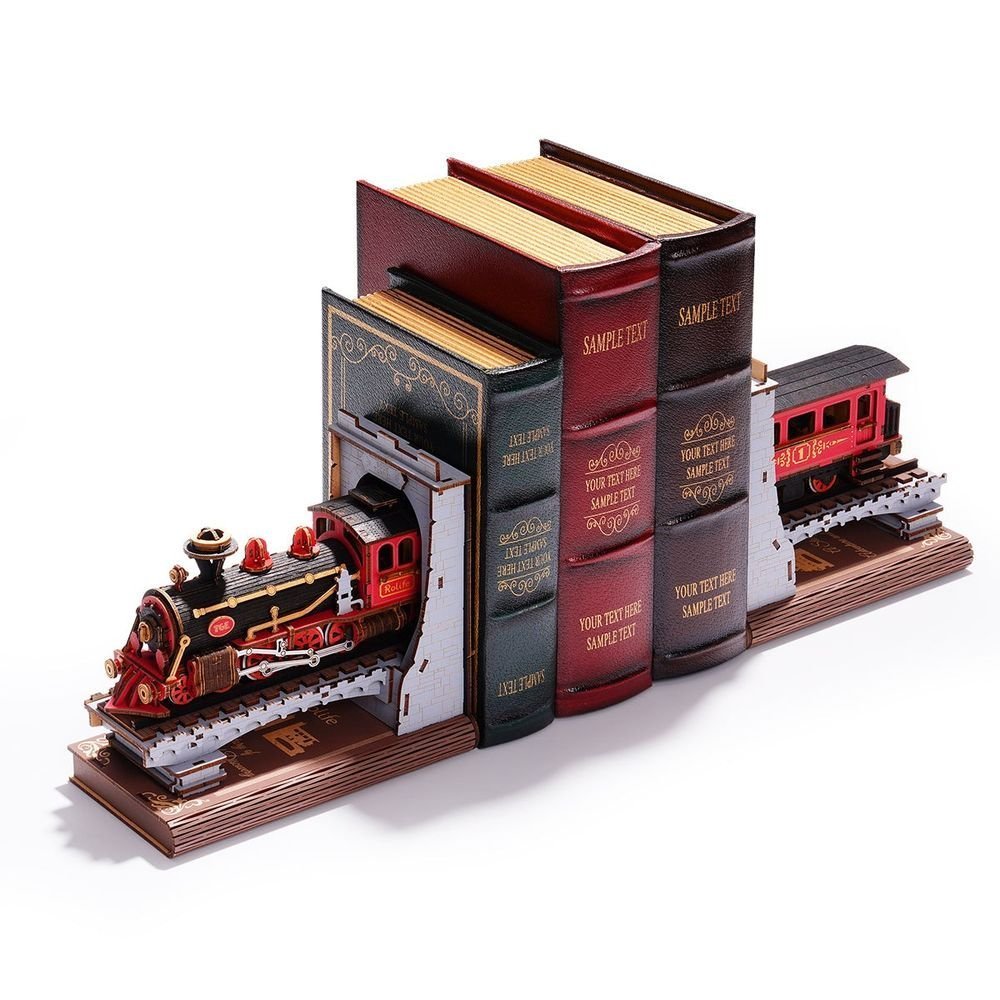 Maqueta sujetalibros Century Train de Robotime con locomotora de vapor