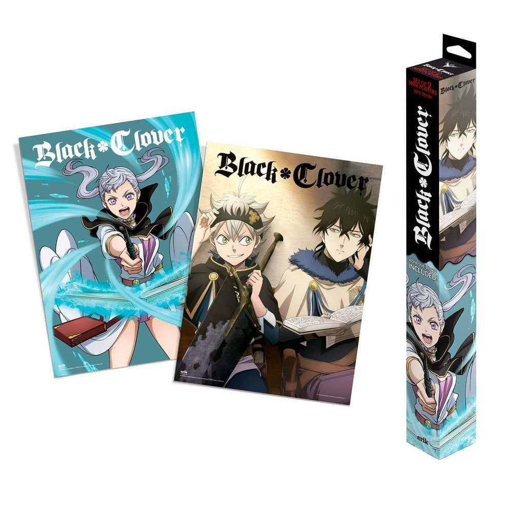 Set Miniposters Black Clover con dos pósteres de 38 × 52 cm