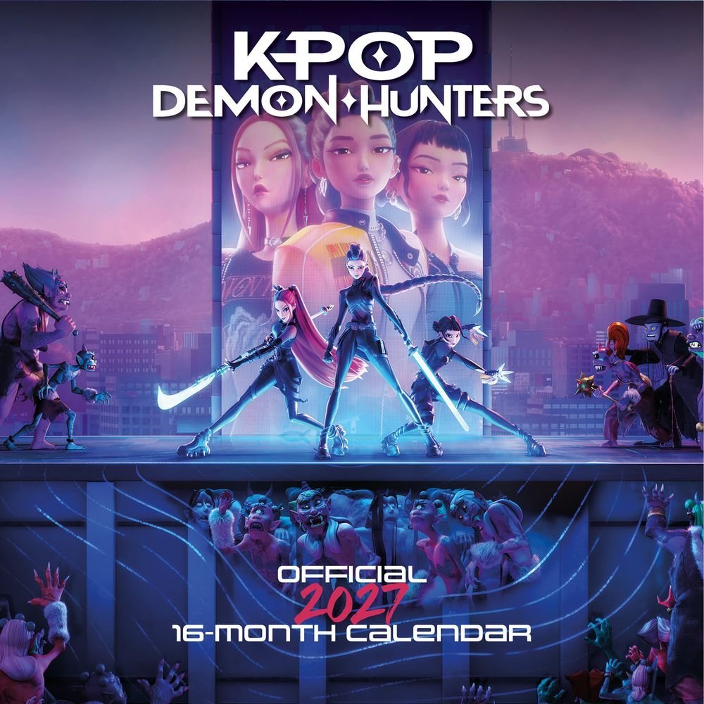 Calendario 2027 de pared KPop Demon Hunters 30x30 cm