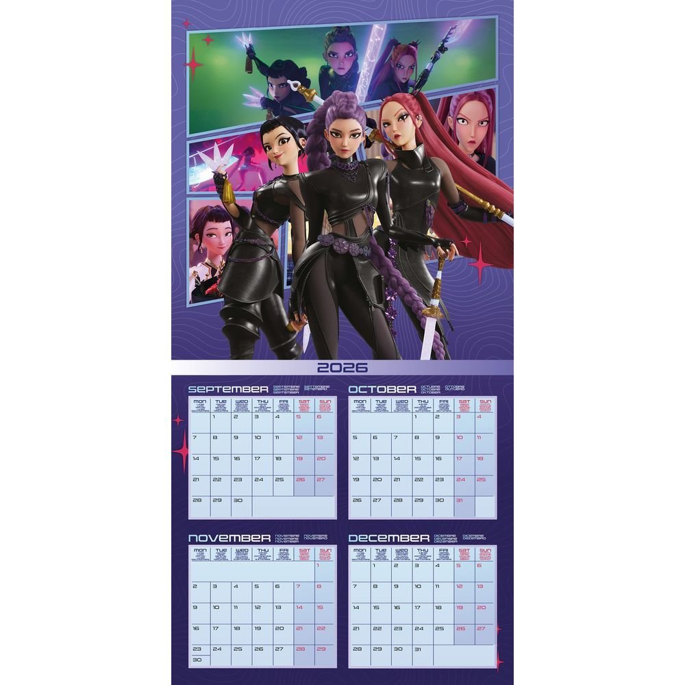 Interior del calendario 2027 KPop Demon Hunters