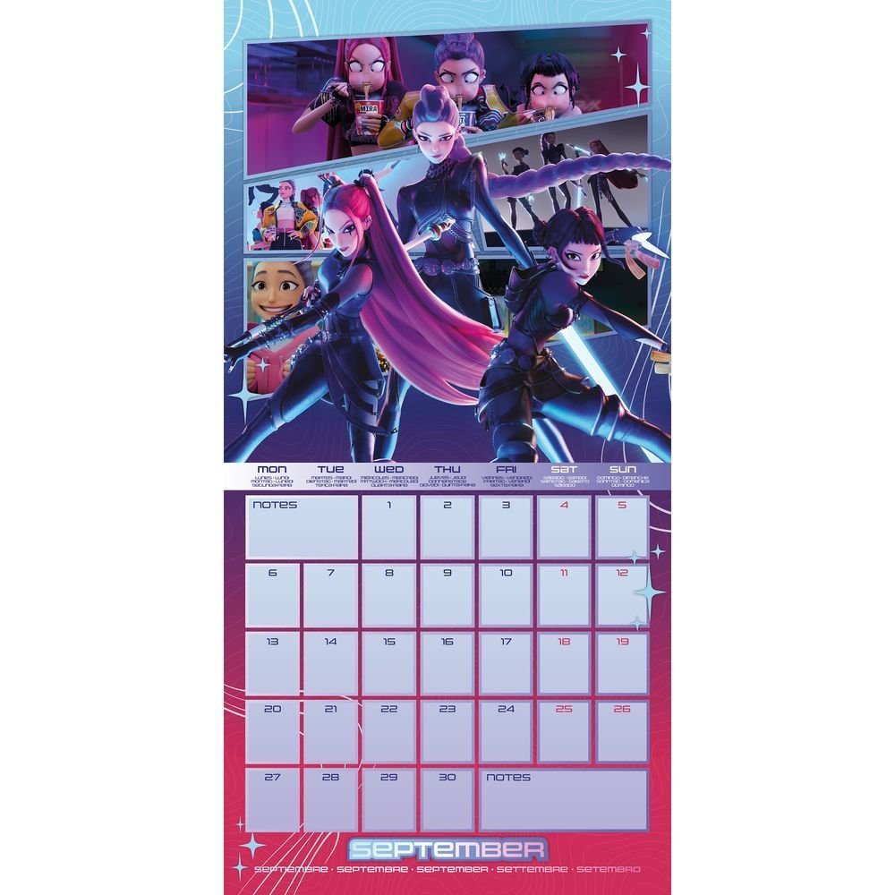 Mes interior del calendario KPop Demon Hunters 2027