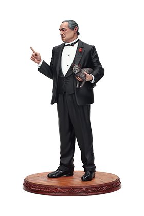 Figura Vito Corleone The Offer 20 cm con gato